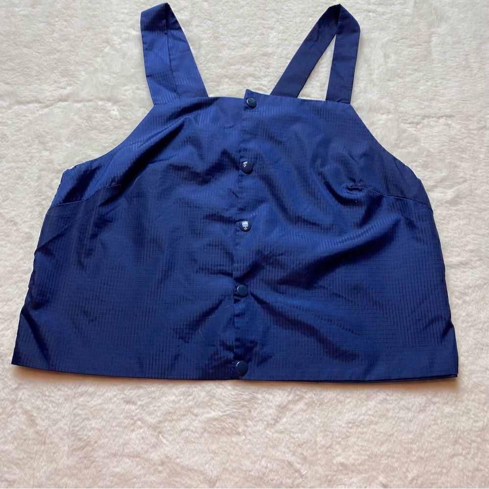 Melody Ehsani Blue Nylon Cropped Tank